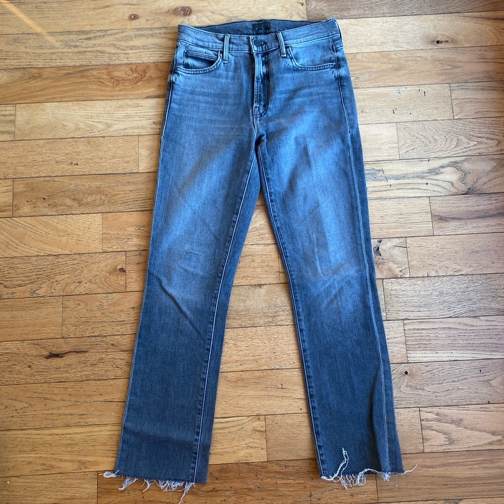 Mother Denim Grey Skinny/Straight Leg Jeans Size 26